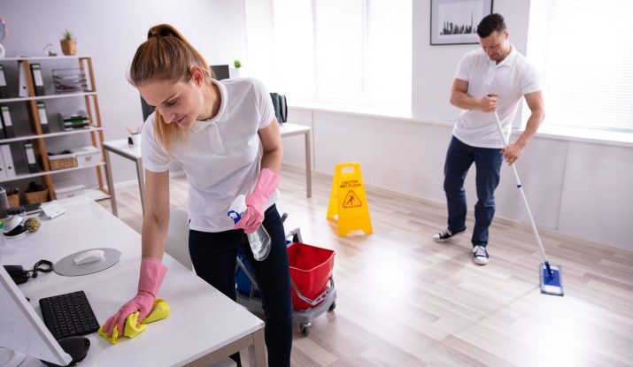 janitors cleaning