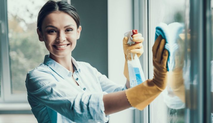 janitors cleaning an office