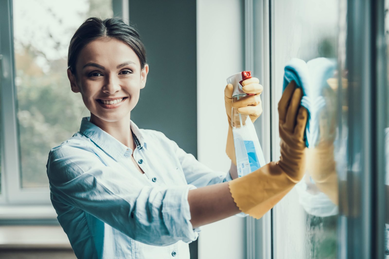 janitors cleaning an office